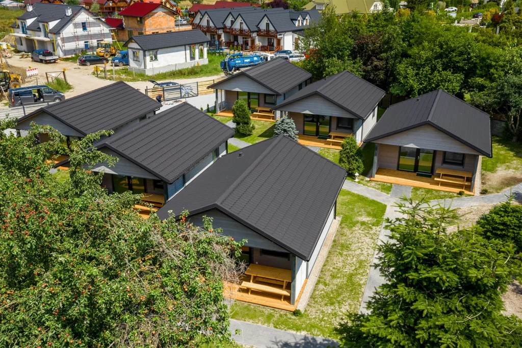 Zabudowa domkowa z ogrodami – fotografia nieruchomości Koszalin